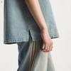 adidas Originals Women's Denim Short Sleeve Shirt Denim Indigo Women JY2871