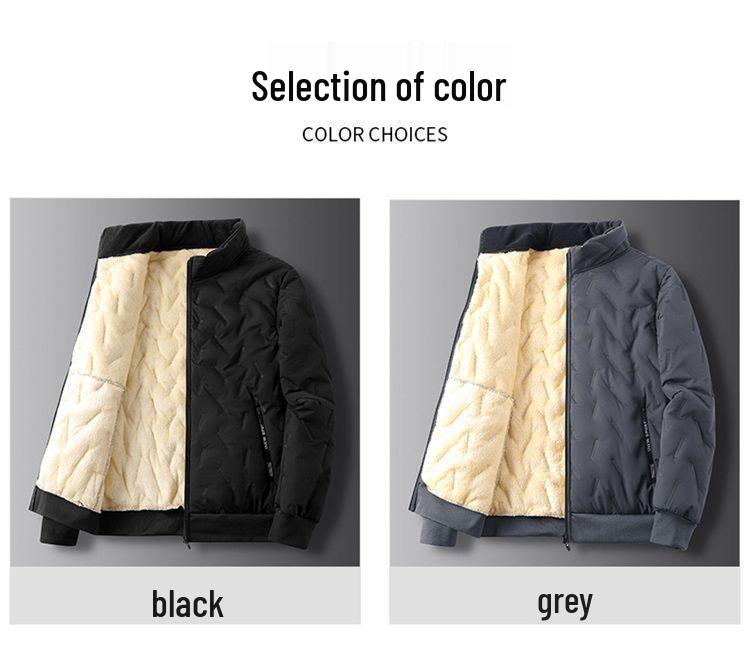 Men's Winter Warm Fleece-Lined Coat - Dirt & Wear Resistant, Loose Fit