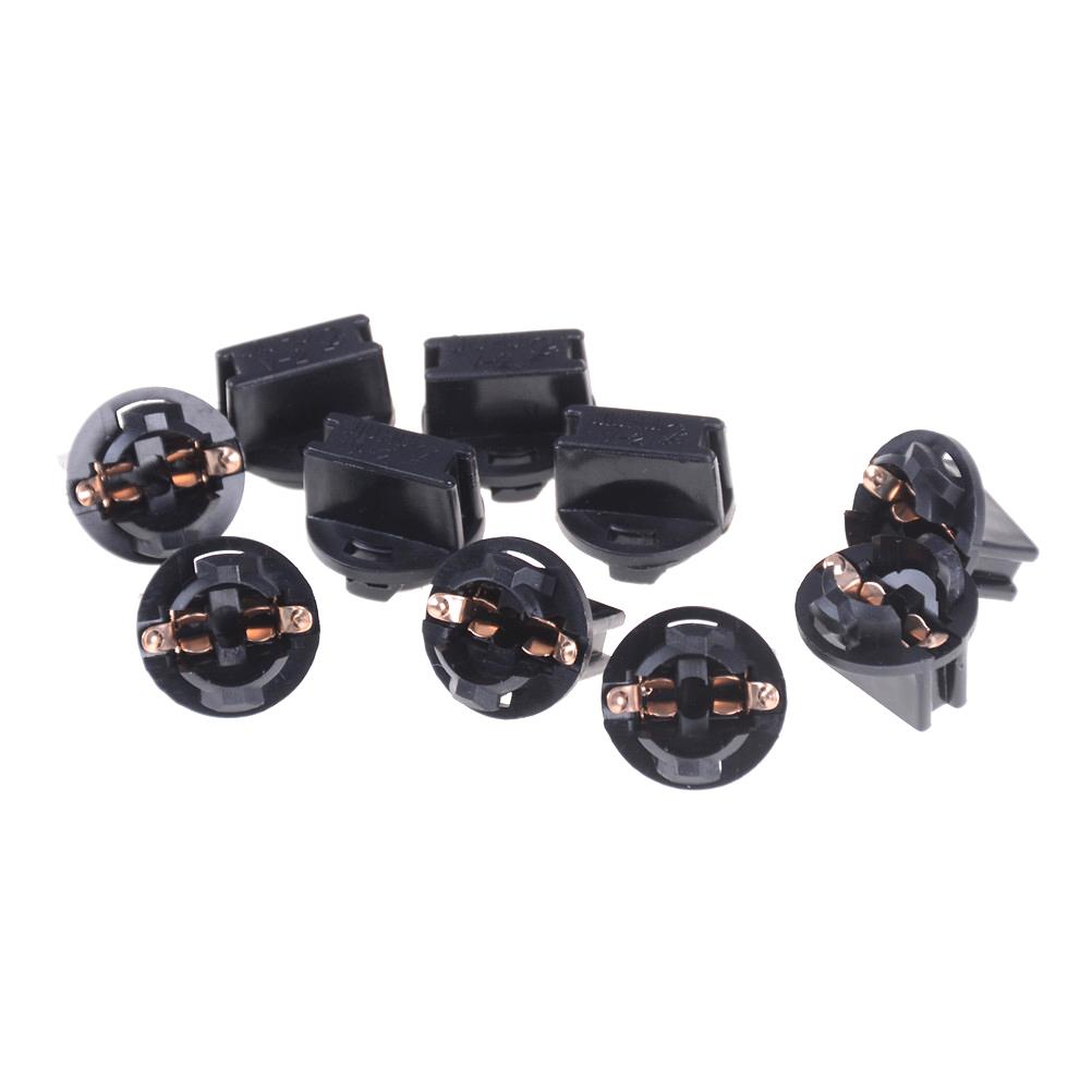 

10pcs black T10 Car Light Socket Twist Lock Wedge Instrument Panel Dash Light Bulb Base