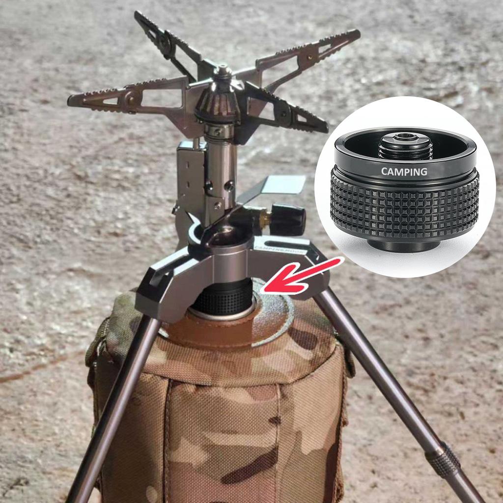 Aluminum Alloy Camping Stove Adapter Portable Stove Propane Adapter Small Gas Tank Adapter for Outdoor Backpack Hiking
