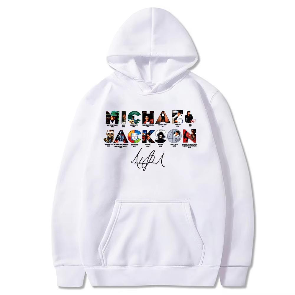 Michael Jackson Music Album Cover Hoodie Men Women Vintage Gothic Rock Pullover Hoodies Male Fashion Casual Oversized Sweatshirt