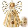 Layered Wings Fabric Angel Craft Kit Buttons Angel Material Kit Fabric Angel Hanging  for Adults