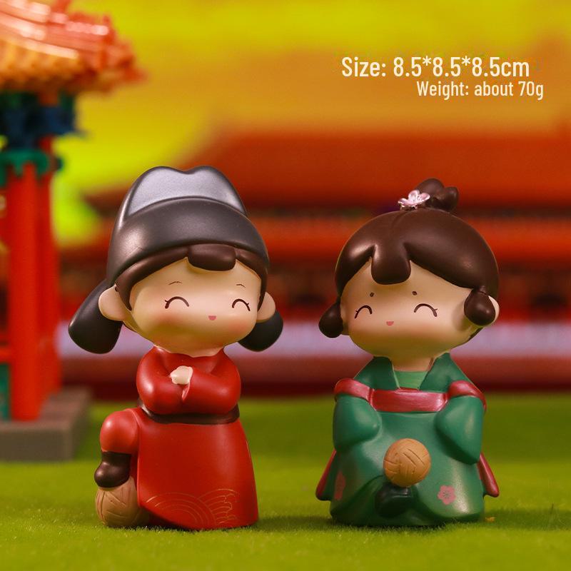 Kreativer Handyhalter im Stil der Tang-Dynastie mit Glücksbringer: Exquisites Harzornament