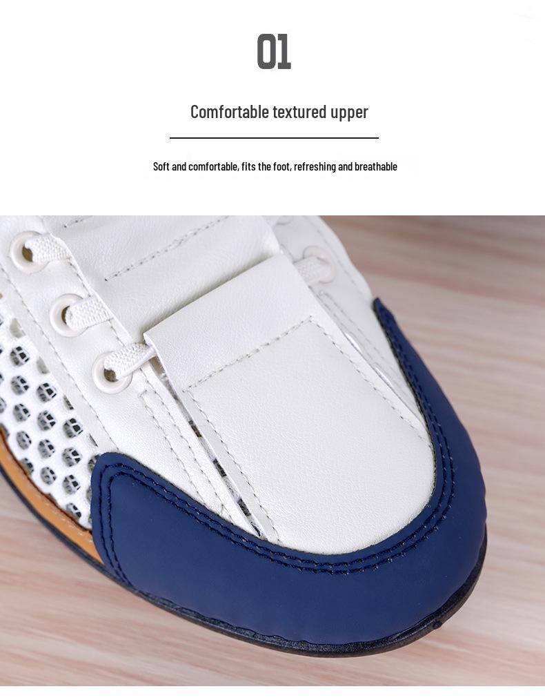 Men's Large Size Summer Breathable Mesh Casual Shoes: Closed Toe Half Slippers & Driving Sandals