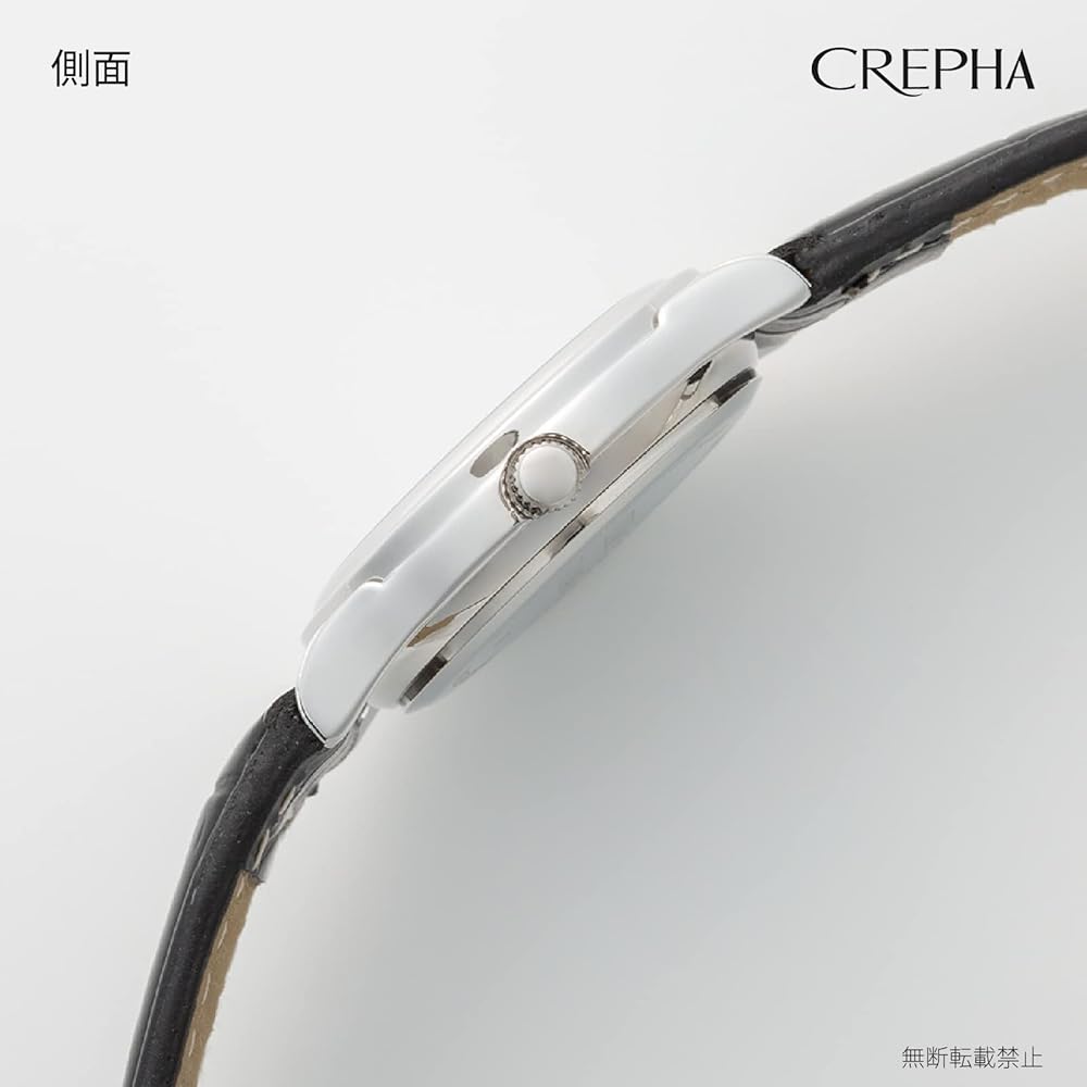 CREPHA Kadın Analog Kol Saati Sessiz Saniye İbreli, Japon Malı Kuvars Mekanizmalı, 3 ATM Suya Dayanıklı, Sade Tasarım, Kolay Okunur Deri Kayışlı,