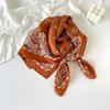 Japanese Retro Silk Cashew Flower Scarf: High-End Ethnic Style Neckerchief, Headwrap, and Waist Decoration