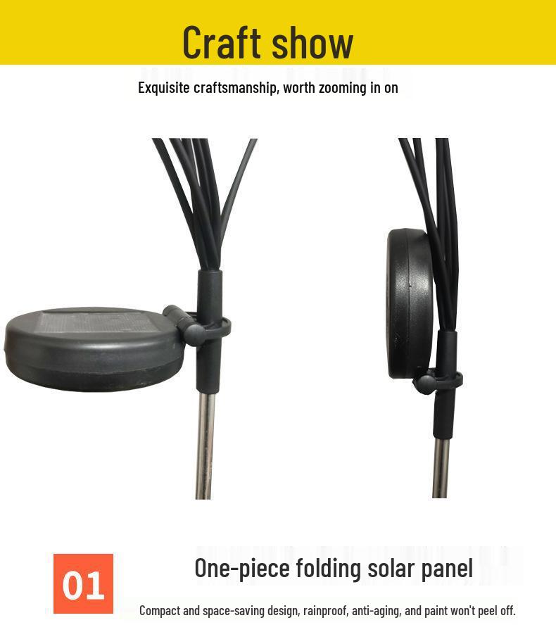 Outdoor Solar LED Fiber Optic Butterfly Flower Garden Light