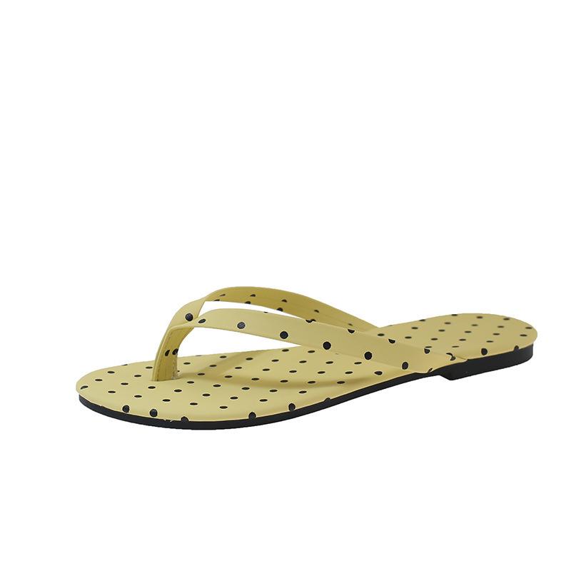 Korean Polka Dot Flip-Flops - Soft, Non-Slip Women's Sandals for Summer Style & Outdoor Wear