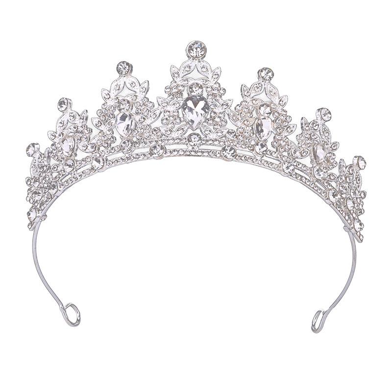 Bridal Crown Headdress Luxury Queen Hairband Wedding Alloy Rhinestone Hair Accessory Crown