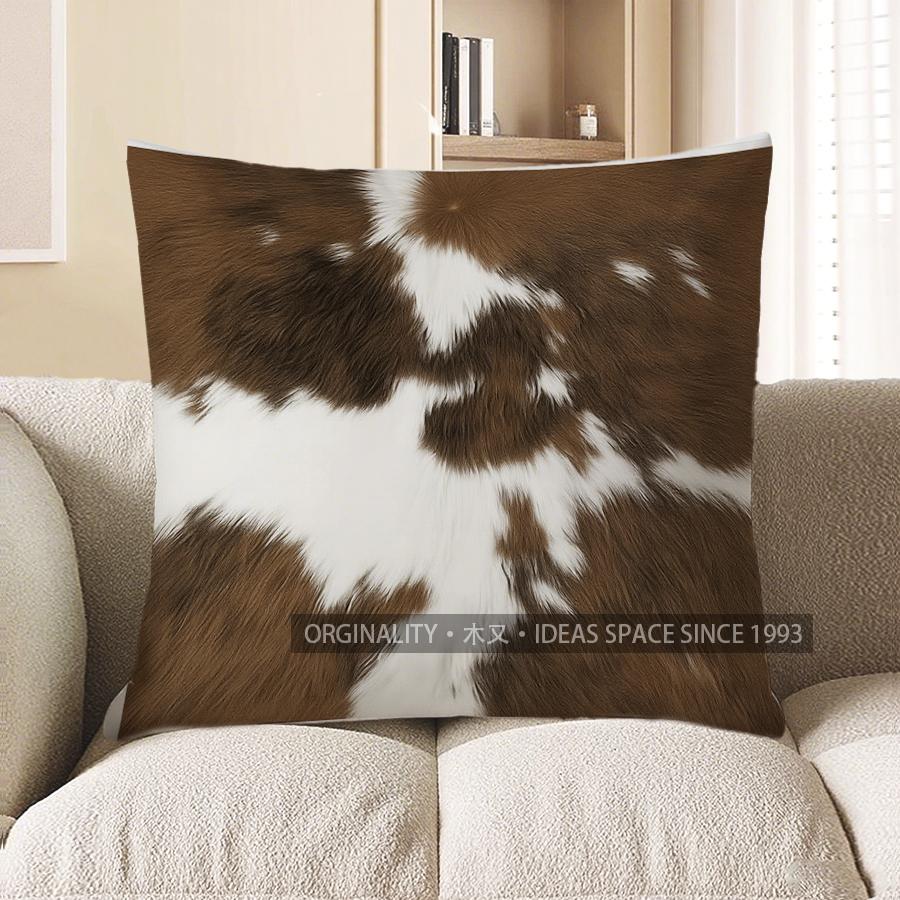 

Декор для дому Стильний візерунок зі шкіри корови Цифровий друк Наволочка для подушки Візерунок Наволочка для подушки Підходить для дивана спальні автомобіля Наволочка для подушки 40x40cm