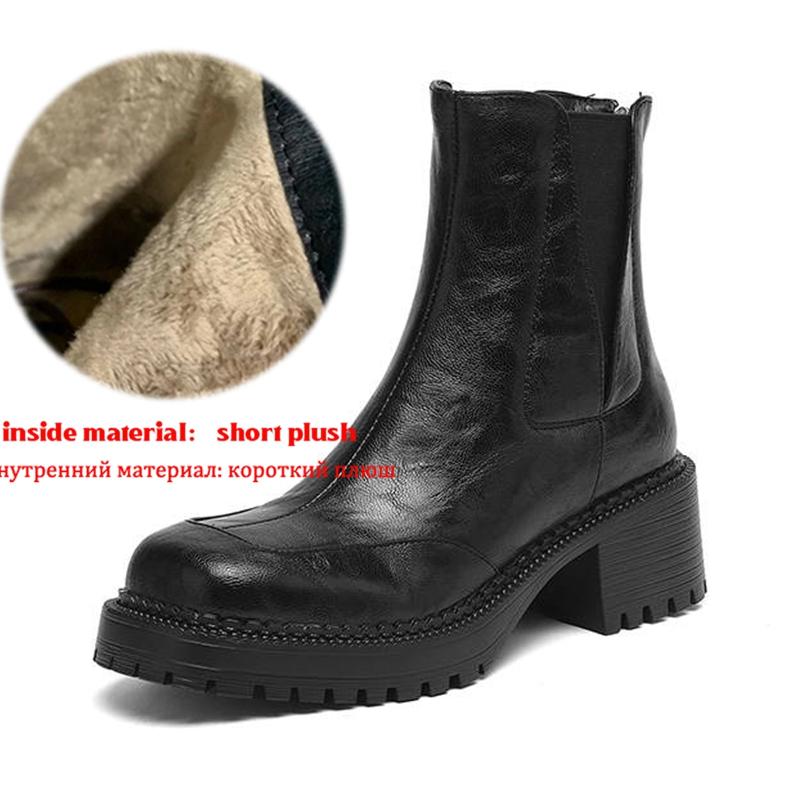 

Krazing Pot 2026 Microfiber Winter Round Toe Modern Platform Size 33 Boots Size 43 Thick Bottom Zipper Women Ankle Boots 43