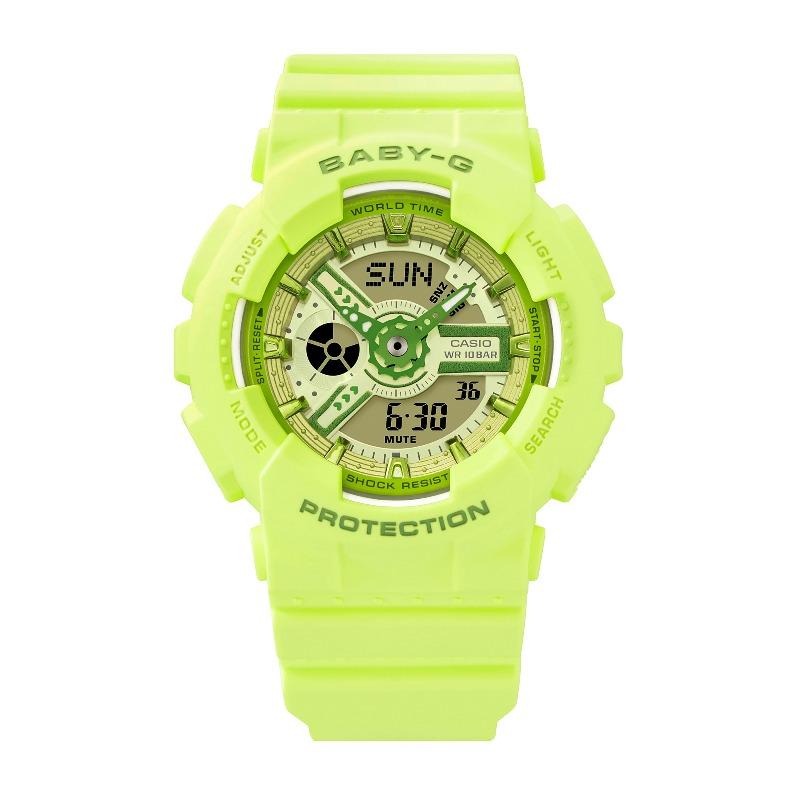 Casio Baby-G Women's Resin 100M Water Resistant Analog Shock Resistant Quartz Watch BA-110YK-3A
