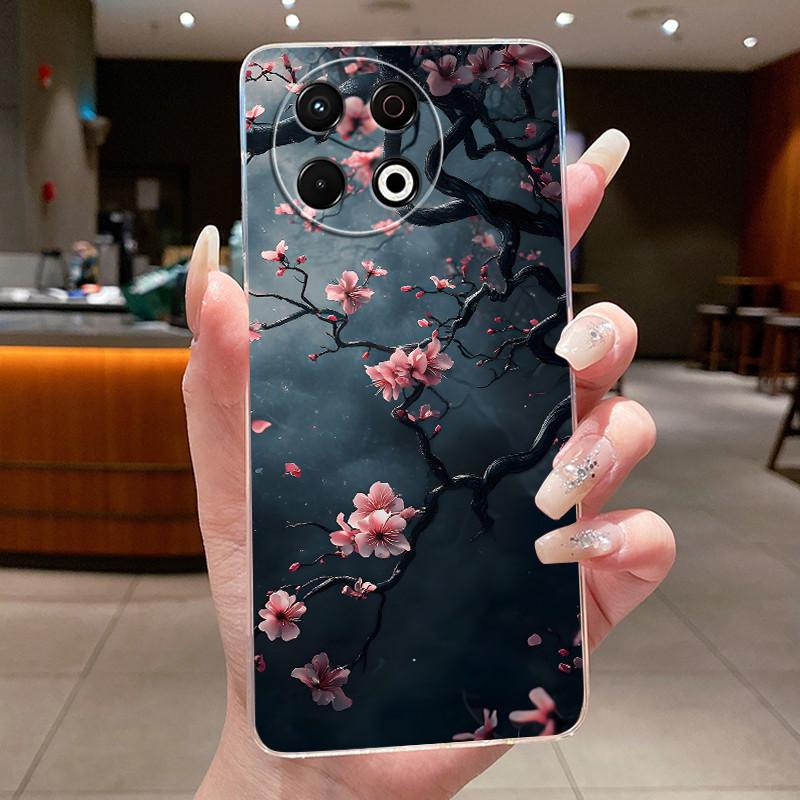 Jelly Case For Tecno Spark 30 Pro KL7 Fundas Flower Butterfly Bow Phone Case Spark 30pro 4G Soft Silicone Transparent TPU Cover