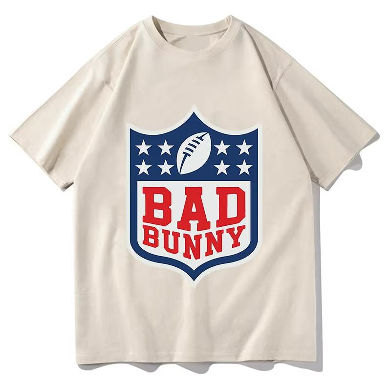 Bad Bunny Super Bowl 2026 T-shirt Summer Short Sleeve Unisex O-neck Tshirts Pure Cotton Unisex Aesthetic Streetwear Print Tees Tops