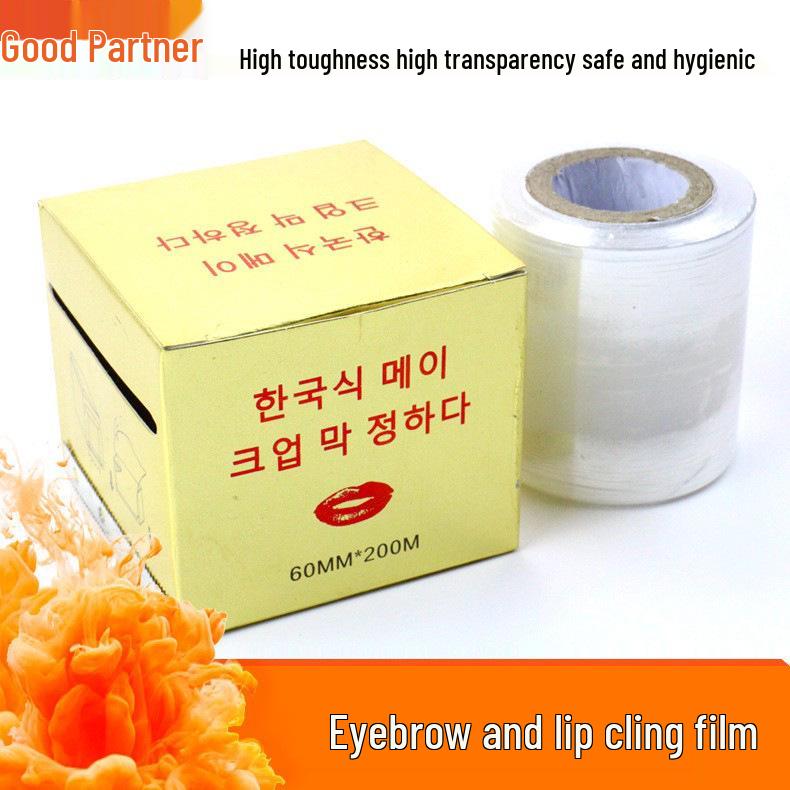 

Korean Semi-Permanent Makeup Wrap with Cutter for Eyebrows & Lips Bare Plastic Wrap (Width 42mm * Length 200m)