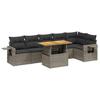 VidaXL Salon de Jardin avec Coussins 7 pcs, Canapés de Terrasse, Ensemble de Meubles de Patio, Mobilier d'Extérieur, Gris 3271767