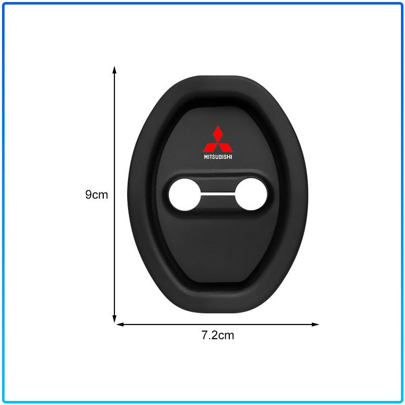 4pcs Car Door Mute Damping Cushion Silicone Emblem Door Lock Buckle Cover For Mitsubishi Lancer 7 8 Pajero Montero Sport Outlander ASX Mirage Eclipse