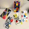 Abstract B-Bauhaus Geometric Art Transparent Phone Case For IPhone 16 15 14 13 12 11 Pro Max Plus Soft Cover