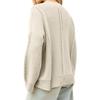 Women's Fashionable Casual Loose Lazy Style Hollow Pullover Long Sleeve Round Neck Sweater