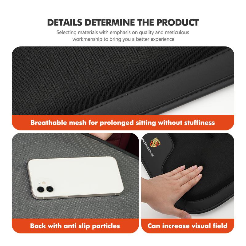 For Porsche Car Seat Cushion Front Rear Luxury Ice Silk Booster Pad Cayenne Boxster Macan 968 Panamera 911 Carrera-GT 918