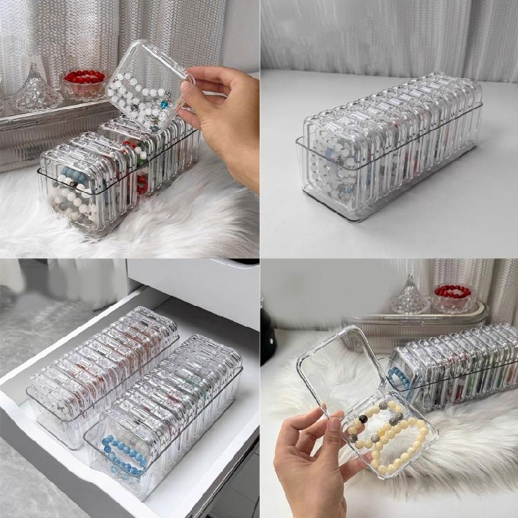 Portable Bracelet Storage Container Clear Acrylic Bracelet Container Dustproof Display Box for Jewelry Enthusiasts