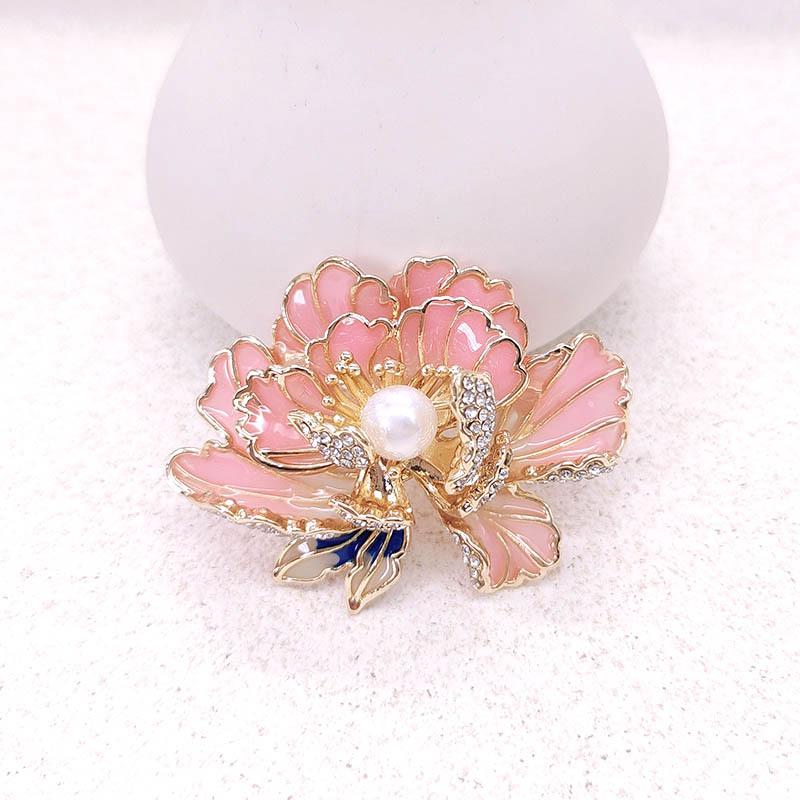 

Элегантная эмалевая брошь «Пион»: Роскошный значок на лацкан для женщин