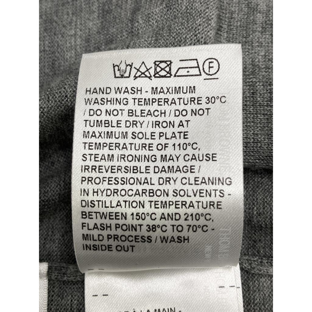 THOM BROWNE FKP053A-Y1014 Wool 4-Bar Relaxed Fit Polo Shirt tops 36 grayUsed