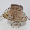 Summer female organza flower European and American celebrity wind mesh gauze hat retro breathable sun hat sales