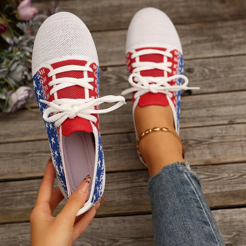 Large Size Fly-woven Light Mouth Single Shoes Women's Color Matching Breathable Foot Cover Four Seasons Work Shoes Nude Shoes