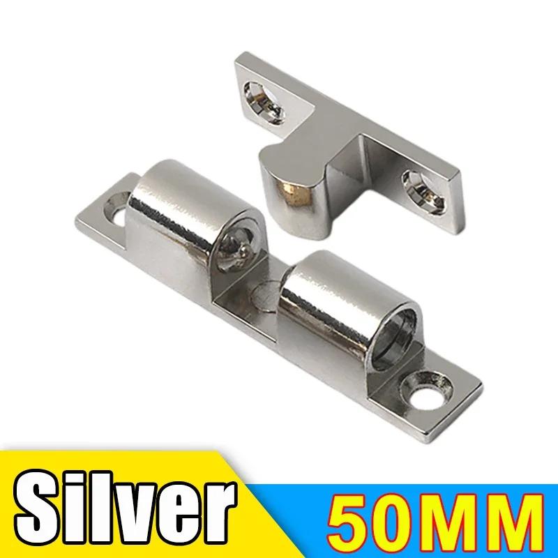 Furniture Door Ball Latch Brass Double Roller Spring Ball Catch Latches Cabinet Closet Door Adjustable Tension Latch