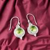 Peridot Gemstone 925 Sterling Silver Jewelry Handmade Earrings For Wedding Gift EE-117-6