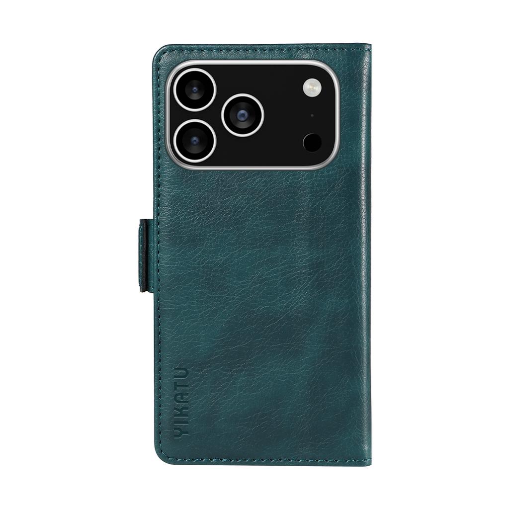 Pro iPhone 17 Pro Pouzdro YIKATU YK-007 Textura liči PU kůže Peněženka Kryt na telefon