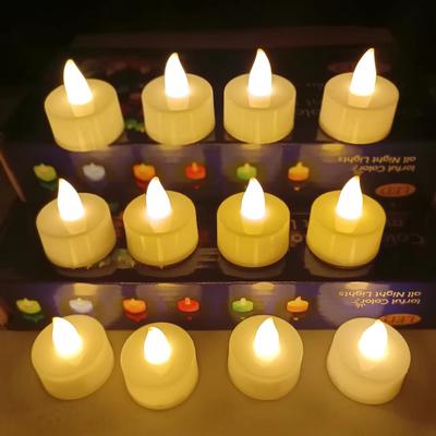 Bezpłomieniowa świeca LED kreatywna życząca Led Tea Light Ciepła biała bezpłomieniowa świeca Halloween Christmas Decor Świeca