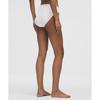 Lululemon Stretch Cotton Ribbed Logo Super High Rise Bikini Underwear White