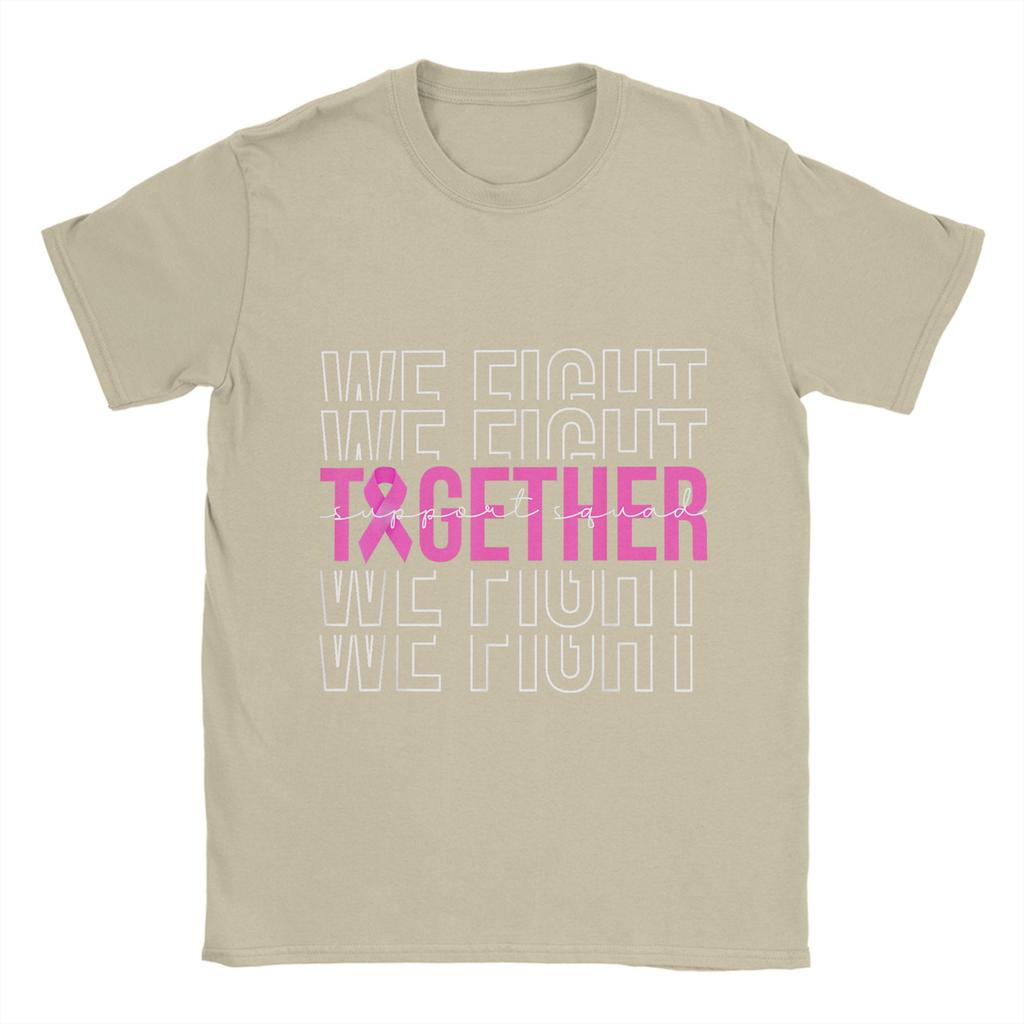 Vintage T Shirt Summer Fight Is Our Fight Breast Cancers  Leisure T-Shirts  100% Cotton Tee Shirt for Adult  Short Sleeve Tops