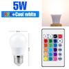 220V E27 LED Bombillas LED 3W 5W 10W 15W IR Remote Control Changeable Colorful RGB LED Lamp Spotlight Bulb Christmas Halloween Atmosphere Lights