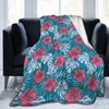 Guam Flower Hibiscus Decal Throw Blanket Soft Cozy Warm Micro Sherpa Flannel Blanket for Bed Sofa Couch Bedroom,gifts,All Season