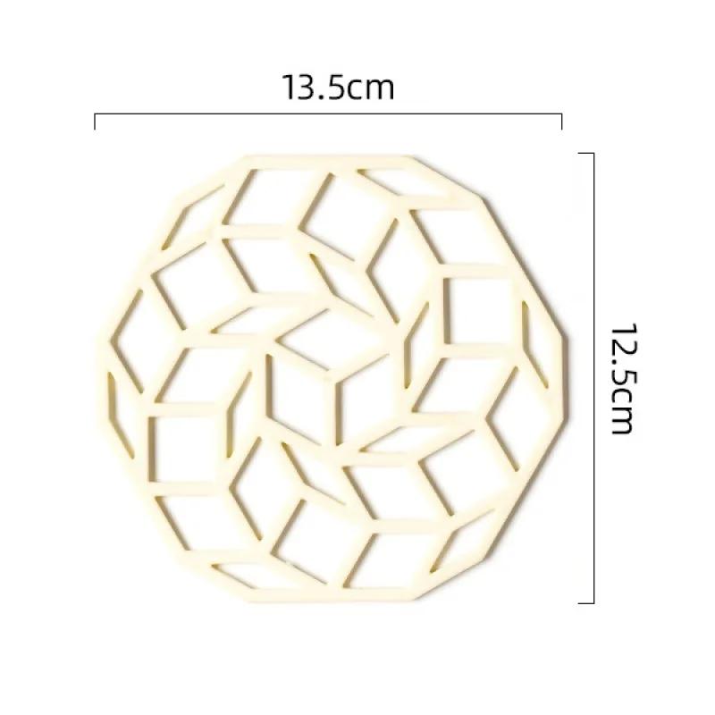 Simple Style Hollow Silicone Coasters Irregular Shape Heat Insulation Waterproof Anti-scald Mat Table Decoration and Accessories
