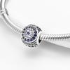 925 silver Devil's Eye series blue zircon pendant suitable for bracelet and women's jewelry