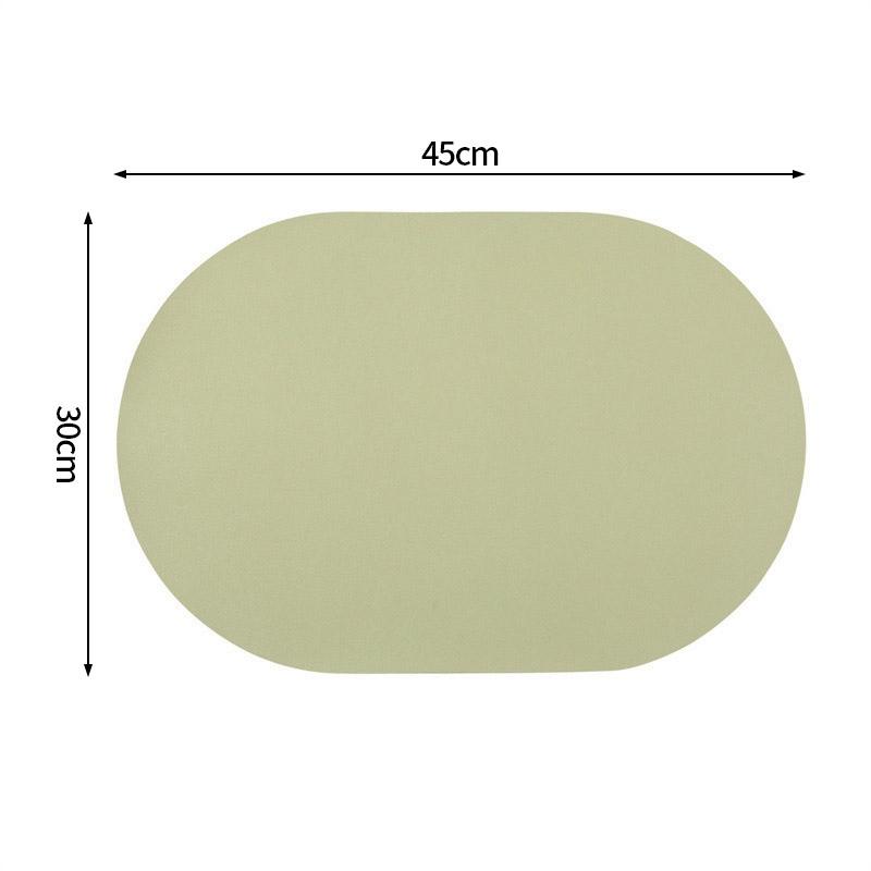 Solid Color Leather Placemat Heat High Temperature Resistance Household Dining Table Insulation Pad Waterproof Anti Slip Mat