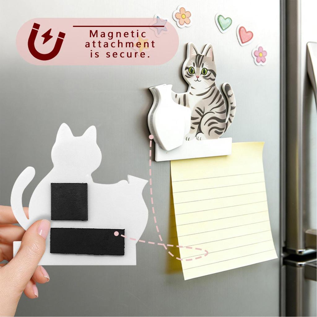 Funny Fridge Magnets Creative Cats Whiskers Keeper With Mini Vases Sticker For Homes Kitchen Cabinet Whiteboards