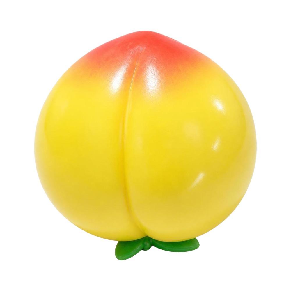 Moldable Crackling Peach Squishy Toy Crunchy Realistic Fruits Pinch TPR Fidget Toy Office Desk Toy