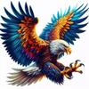 Bald Eagle Elektromotorrad Aufkleber - Ausgebreitete Flügel Design