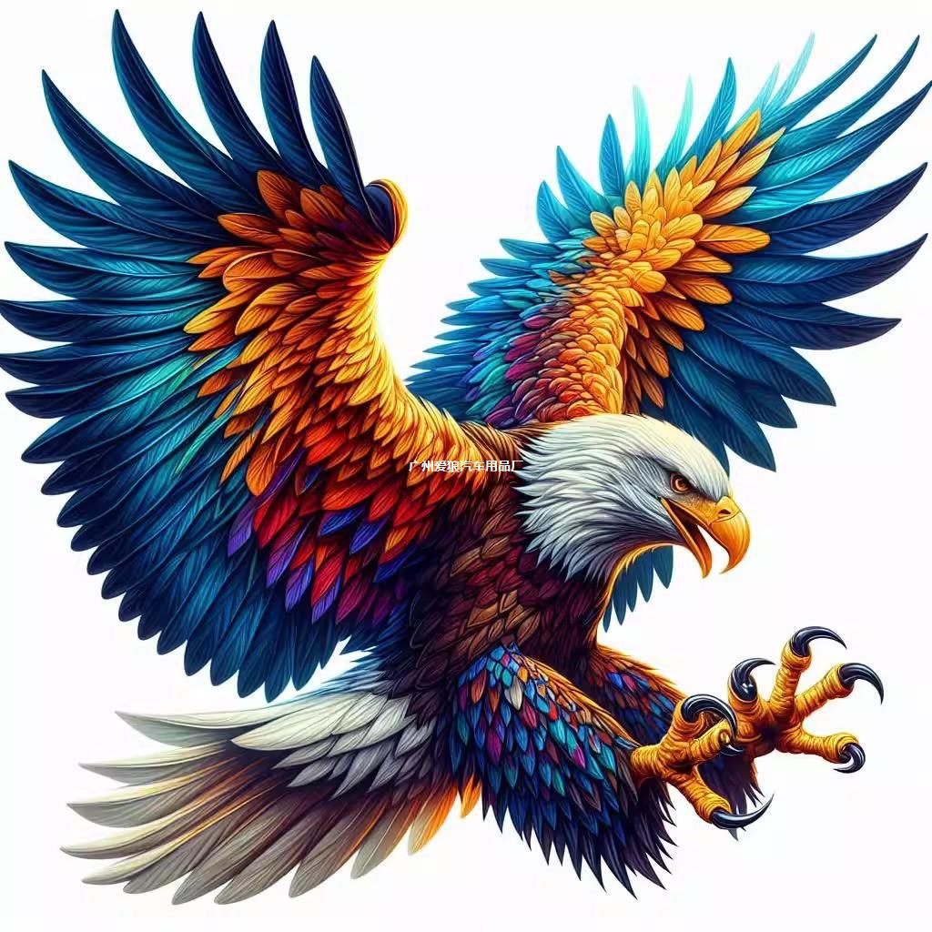 Bald Eagle Elektromotorrad Aufkleber - Ausgebreitete Flügel Design