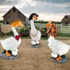 Pet Goose Wig Collar & Pearl Necklace Dress-up Set