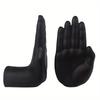 Modern Minimalist Bookends Resin Sculpture, Black Hands Shaped Book Holder for Shelf Display, Elegant Home Decor for Living Room