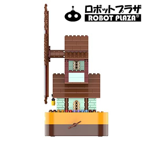 ROBOT PLAZA Block Toy Music Box 425 Pieces Children Educational Toy Birthday Gift (Windmill)