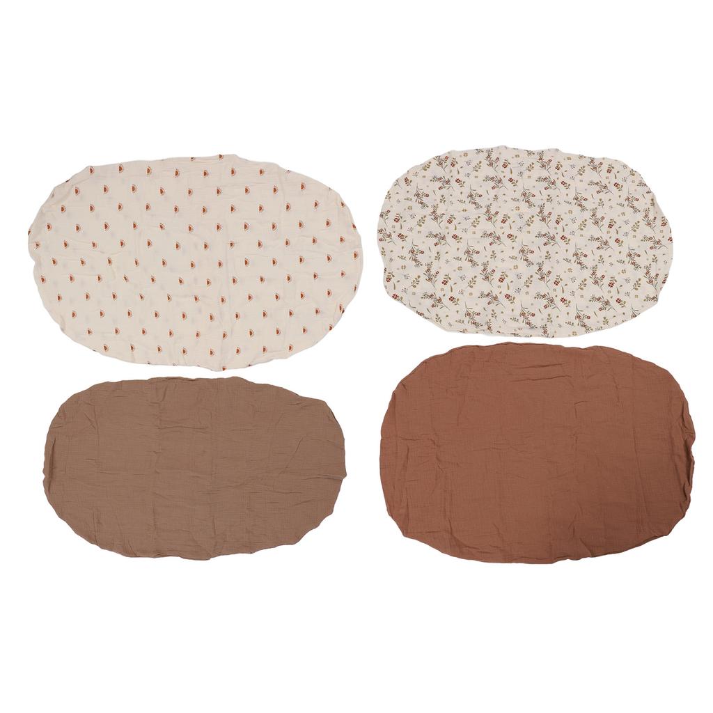 Pachet de 2 Cearșafuri pentru Coșuleț Moale Respirabil Husă Ajustată pentru Saltea Coșuleț Bebeluș Potrivire Universală