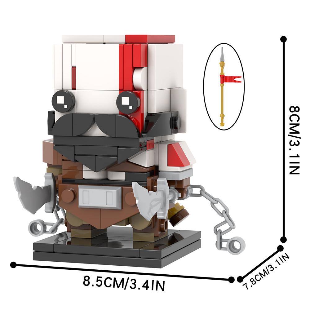 God Of War Kratos 189Pcs MOC Bricks Game Brickheadzed Set Figure Model Building Blocks Kids Toys For Children Gift