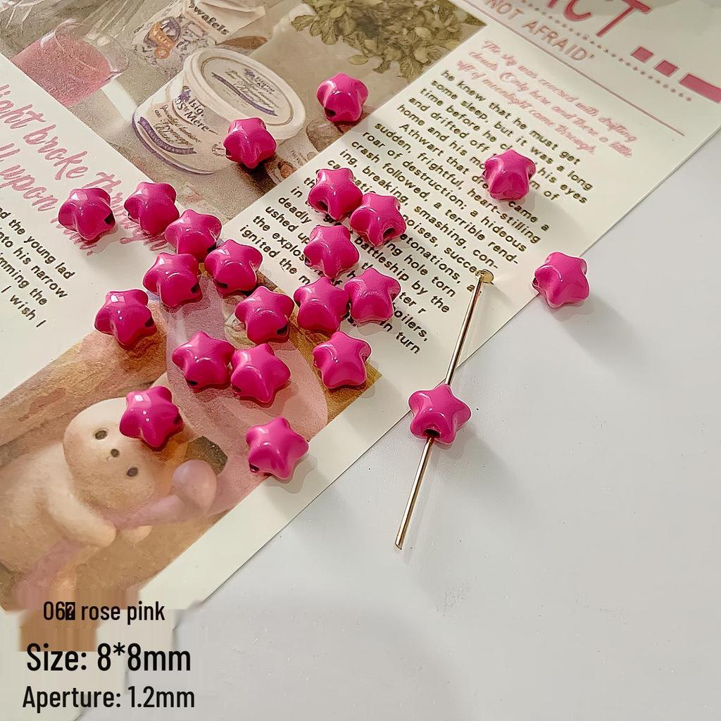 Colorful Star Alloy Beads for DIY Phone Chain Accessories & Layered Hand Creations